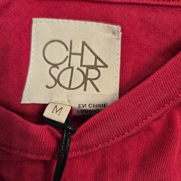 Chaser sz med 100% cotton long sleeve red fall casual soft cozy - Picture 6 of 10